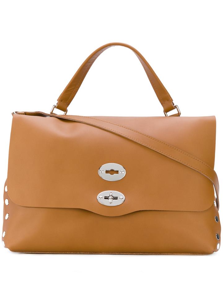 Zanellato Fold Over Tote Bag - Brown