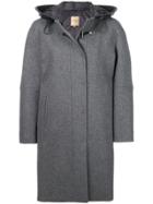 Fay Cocoon Fitted Coat - Grey