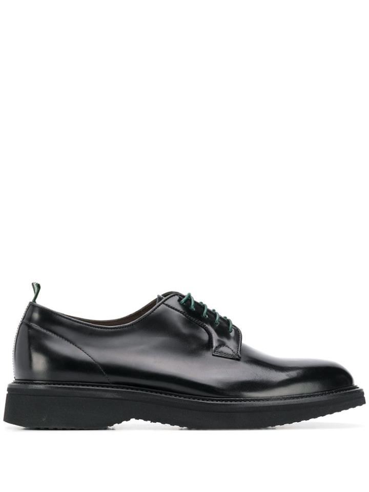 Green George Brogue Shoes - Black