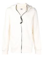 Cp Company Zipped Hooded Sweatshirt - White