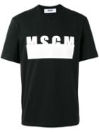Msgm - Logo Print T-shirt - Men - Cotton - M, Black, Cotton