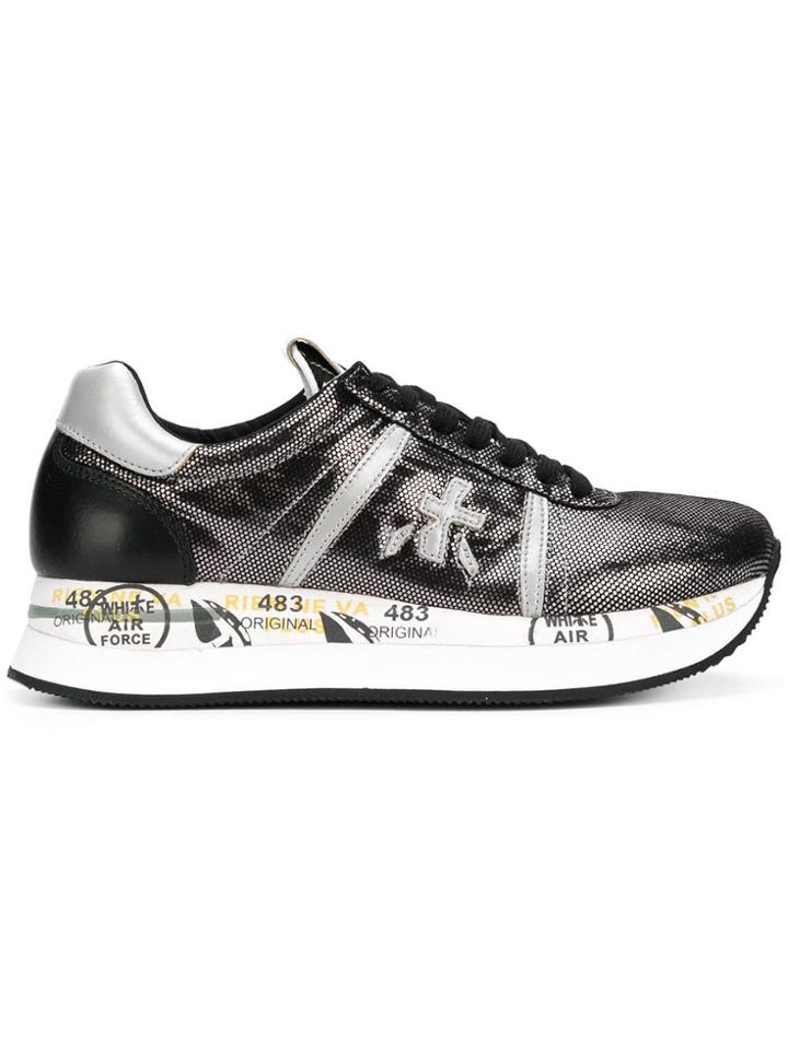 White Premiata Conney 3342 Sneakers - Metallic