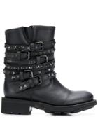 Ash Tempt Leather Boots - Black