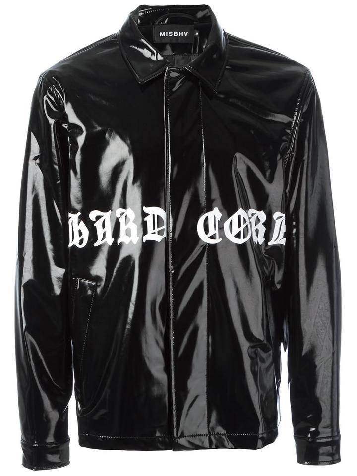Misbhv Hard Core Patent Jacket, Men's, Size: Medium, Black, Nylon/spandex/elastane/acetate