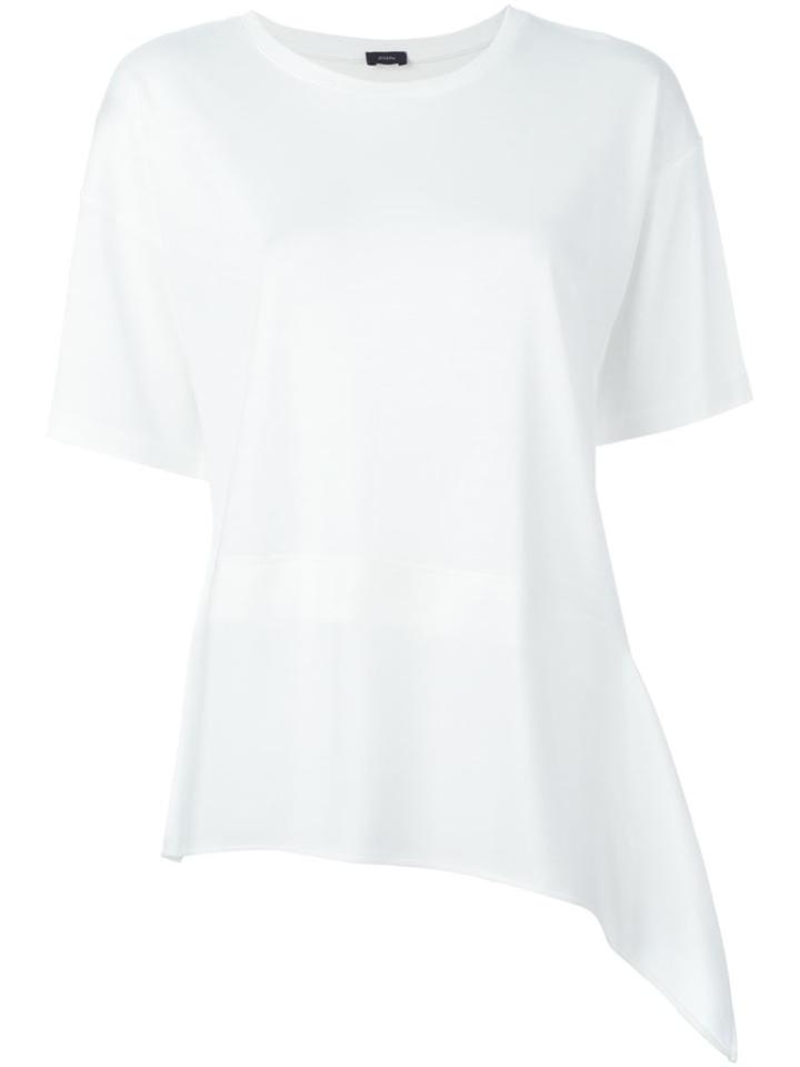 Joseph Asymmetric T-shirt, Women's, Size: L, White, Lyocell/silk