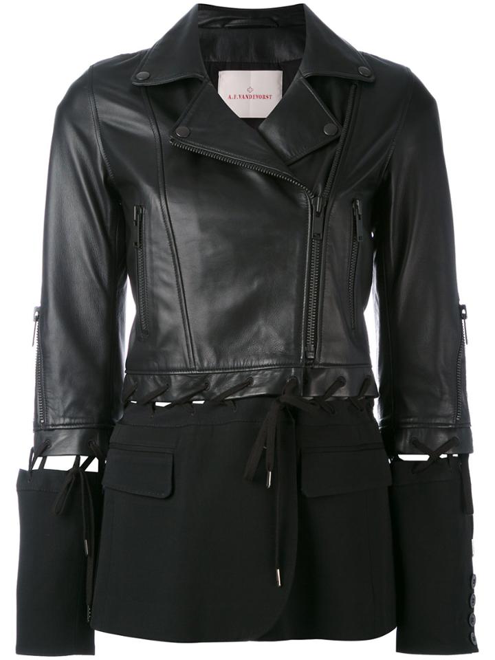 A.f.vandevorst Fabric Panel Jacket - Black
