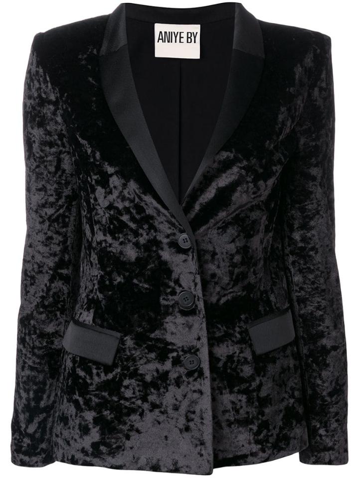 Aniye By Fitted Velour Jacket - Black
