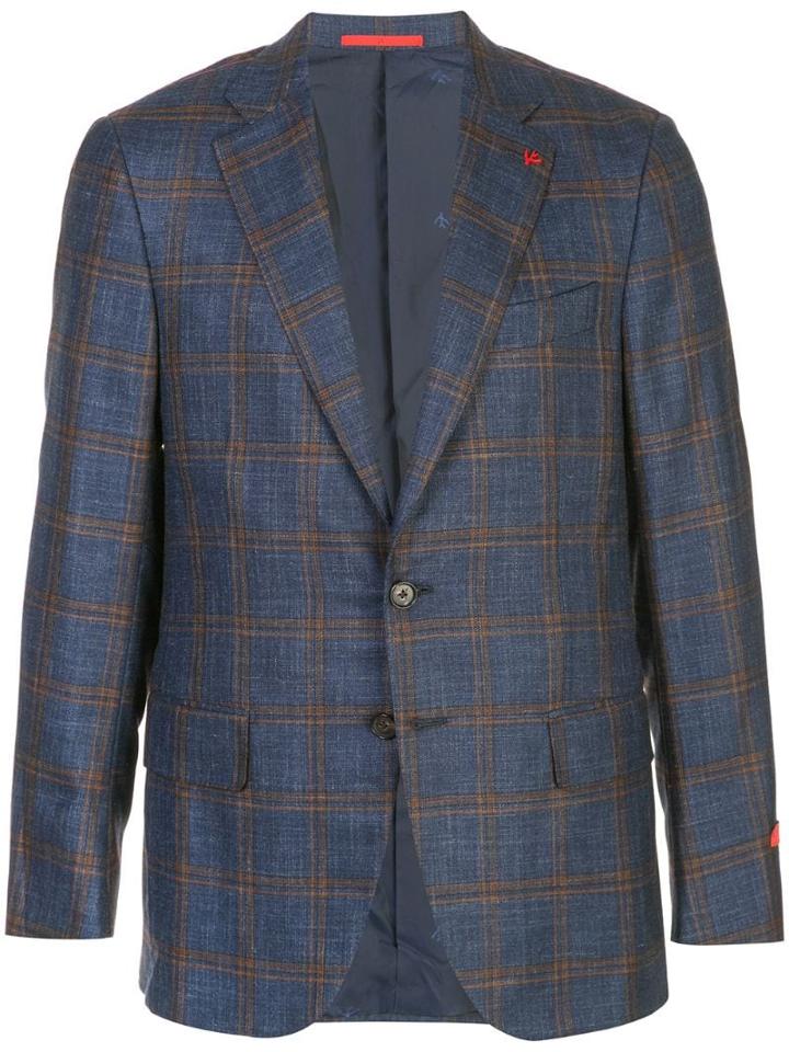 Isaia Classic Single-breasted Blazer - Blue