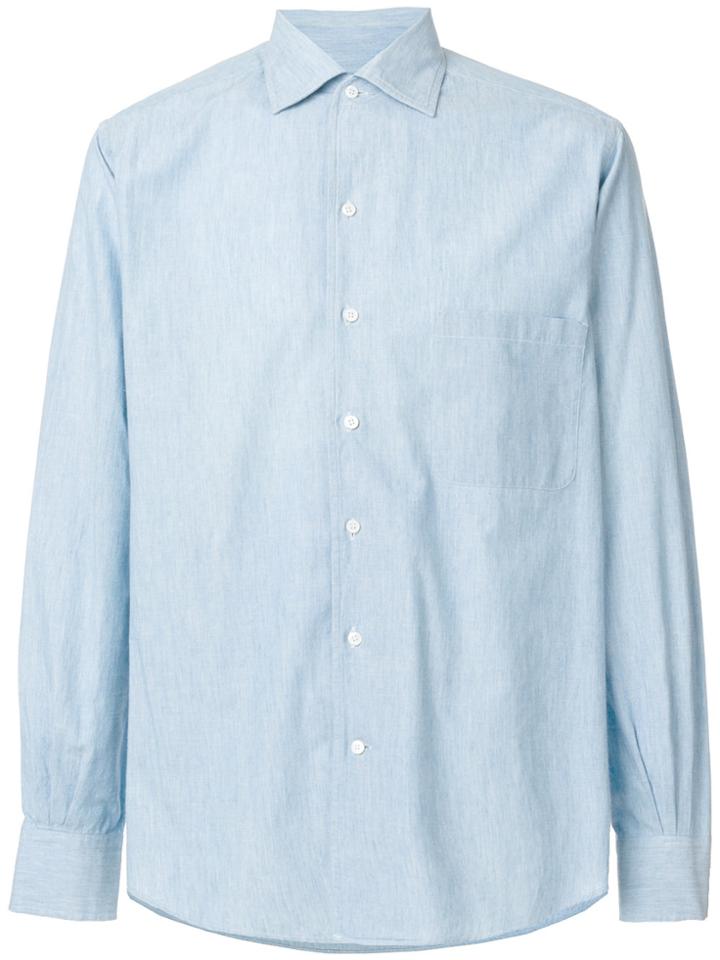 Loro Piana Spread Collar Shirt - Blue
