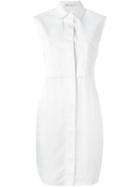 T By Alexander Wang Panelled Shirt Dress - White
