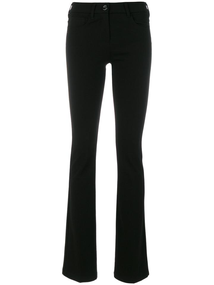 Goen.j Crop Flared Trousers - Black