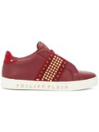 Philipp Plein Stud Detail Sneakers - Red