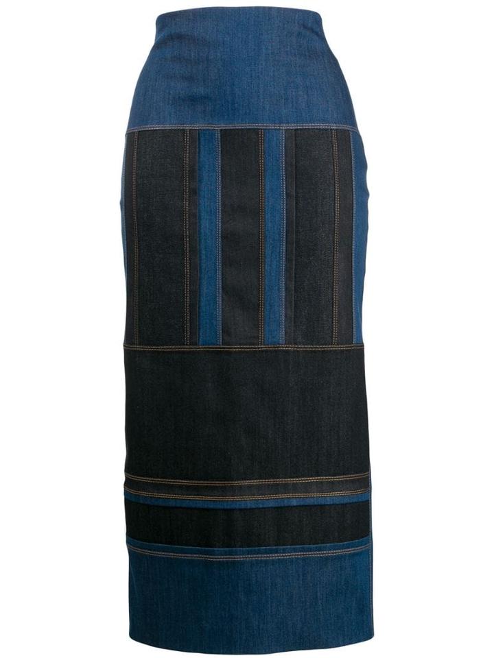 No Ka' Oi Pencil Midi Skirt - Blue