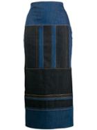 No Ka' Oi Pencil Midi Skirt - Blue