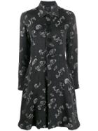 Jean Paul Gaultier Pre-owned 1994 Dragon Jacquard Shirt Dress - Black