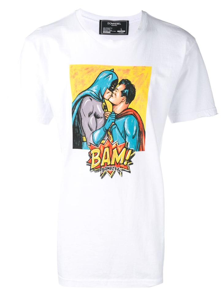 Dom Rebel Comic Print T-shirt - White