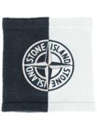 Stone Island Logo Knit Scarf - Grey