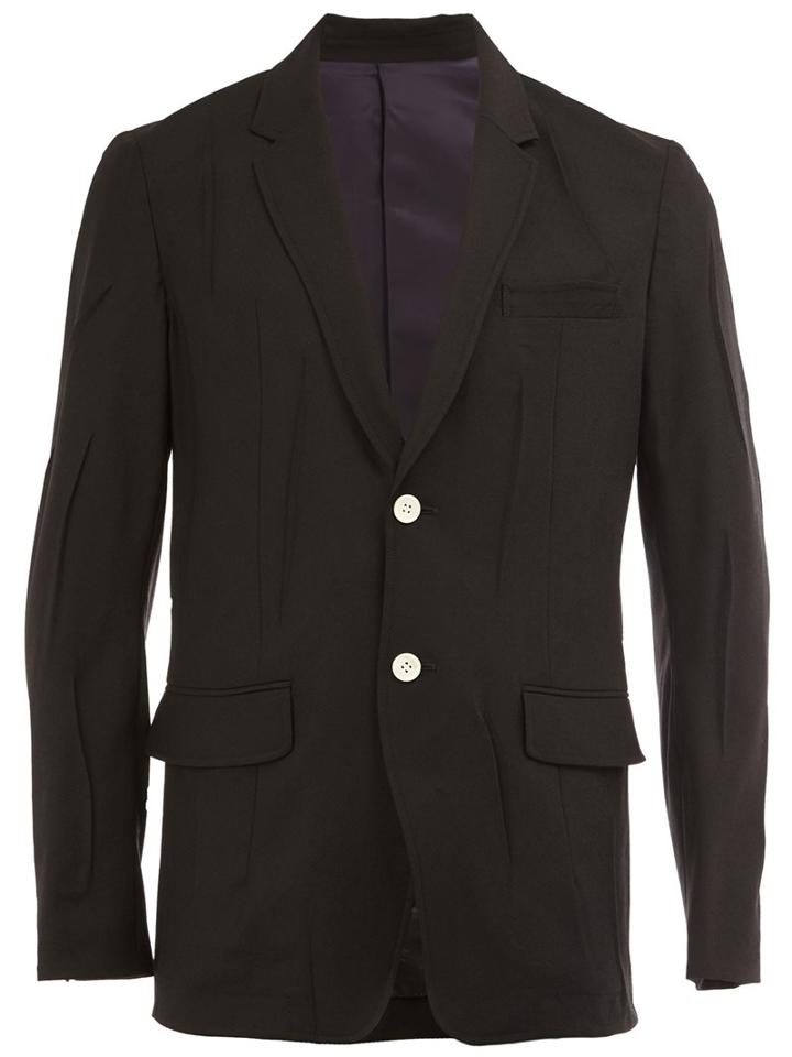 Undercover Single Breasted Blazer, Men's, Size: 3, Black, Polyurethane/cupro/wool