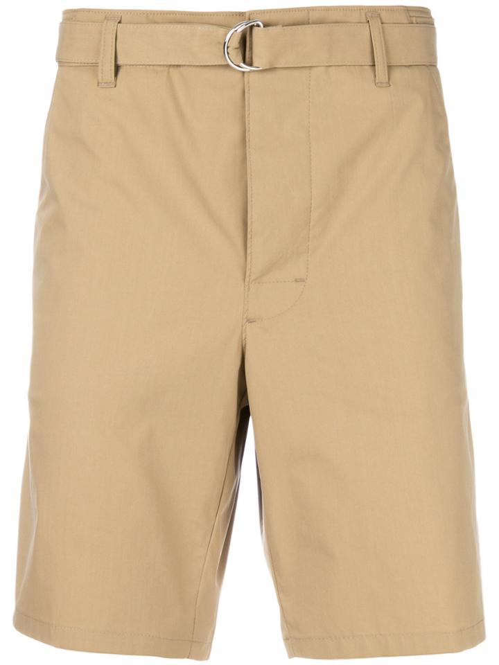 Prada Belted Chino Shorts - Brown
