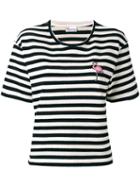 Red Valentino Flamingo Logo Top, Women's, Size: Large, White, Cotton/viscose