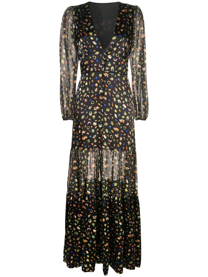 Cynthia Rowley Caroline Tiered Maxi Dress - Black