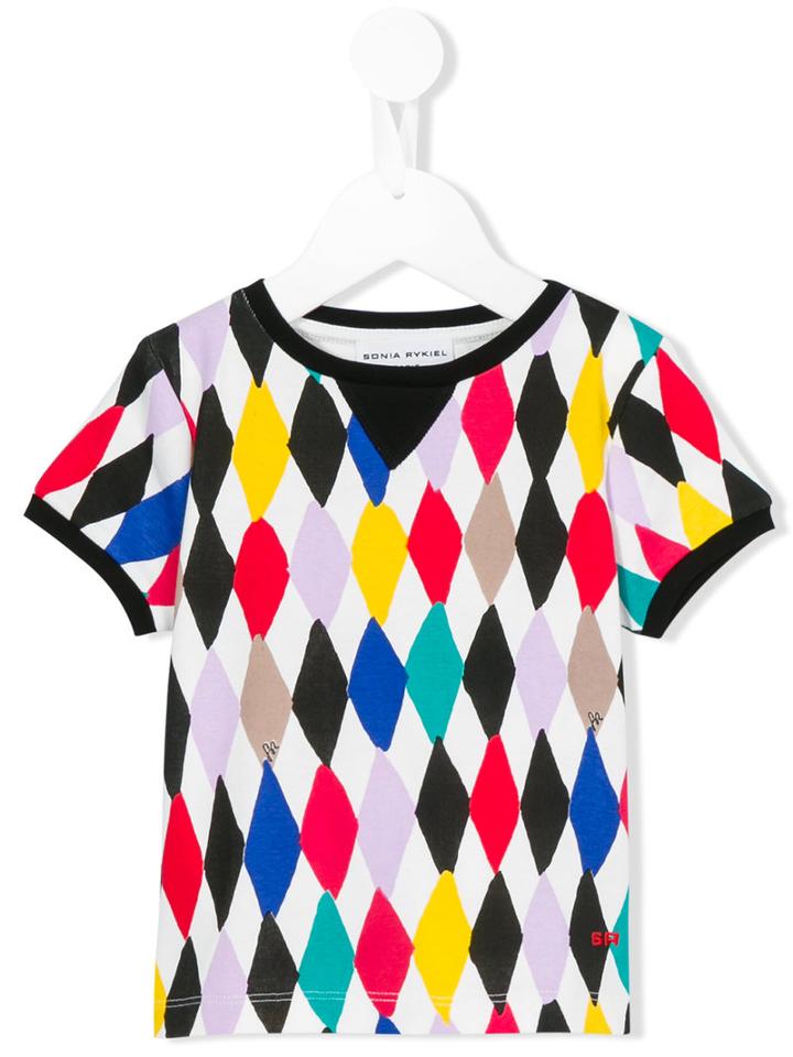 Rykiel Enfant Harlequinn Print T-shirt, Girl's, Size: 8 Yrs, White