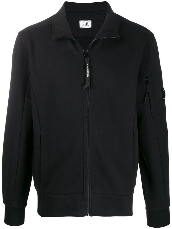 Cp Company Zipped-up Cardigan - Black