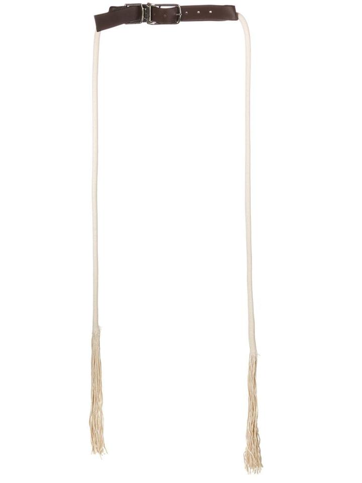Marni Rope Detail Skinny Belt - Brown