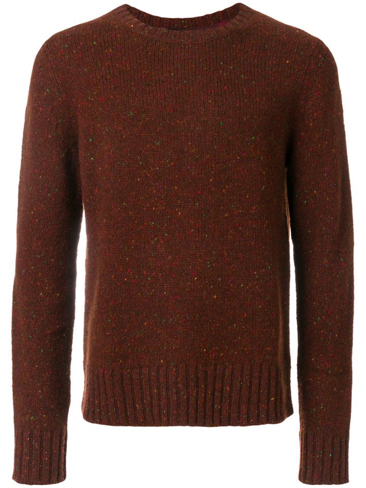 Burberry Crew Neck Jumper - Brown