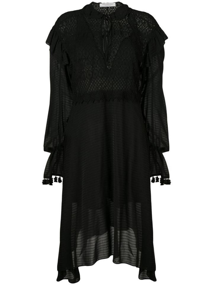 Philosophy Di Lorenzo Serafini Crochet Inserts Dress - Black