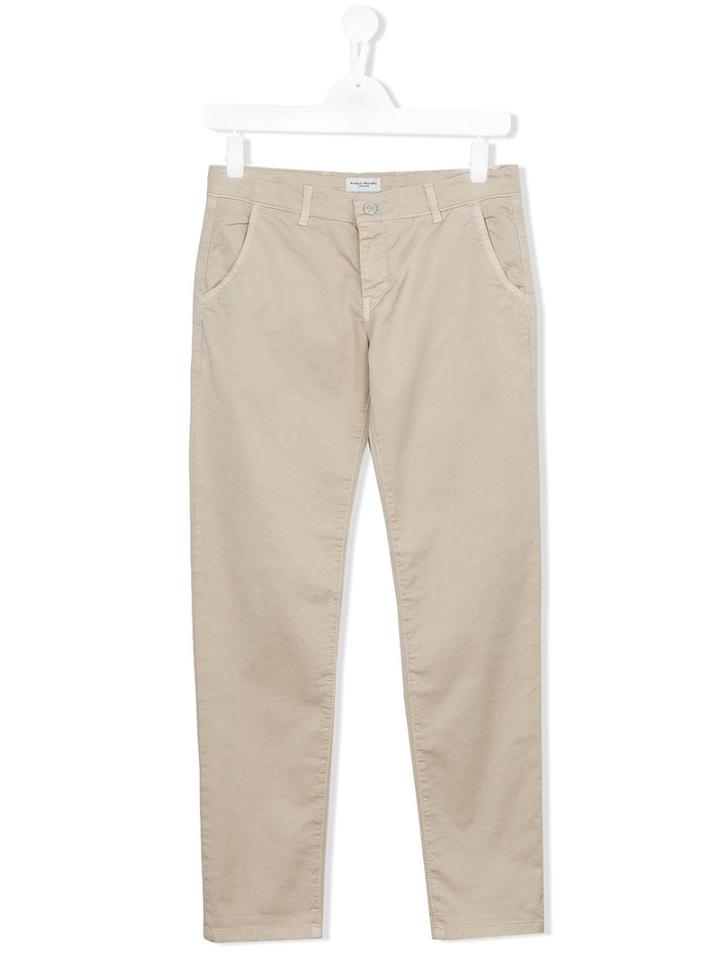 Paolo Pecora Classic Chinos, Boy's, Size: 14 Yrs, Nude/neutrals