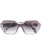 Prada Eyewear Geometric Sunglasses - Brown