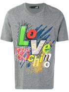 Love Moschino Logo Print T-shirt - Grey