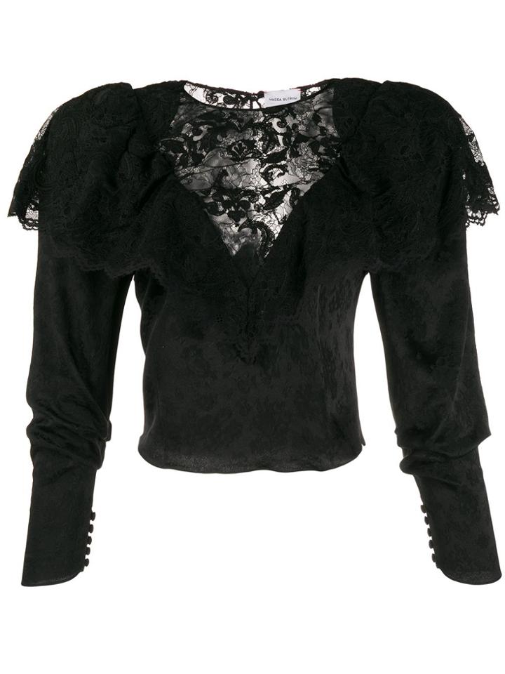 Magda Butrym Lace Detail Blouse - Black