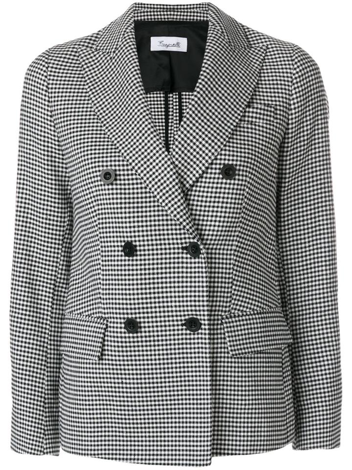 Brag-wette Checkered Print Jacket - Black