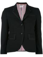 Thom Browne Classic Single Breasted Sport Coat With Grosgrain Tipping