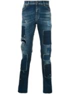 Diesel Black Gold - Patch Tapered Jeans - Men - Cotton/spandex/elastane - 31, Blue, Cotton/spandex/elastane