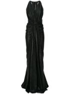 Rick Owens Lilies Halterneck Waterfall Front Dress - Black