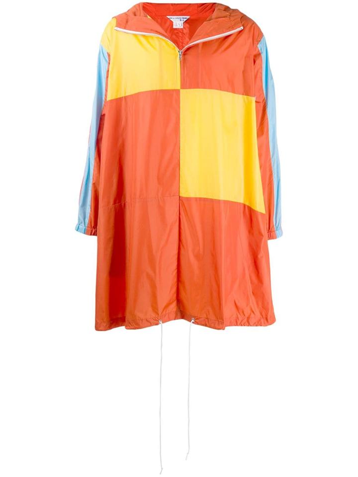 Comme Des Garçons Shirt Boys Colour-block Raincoat - Orange