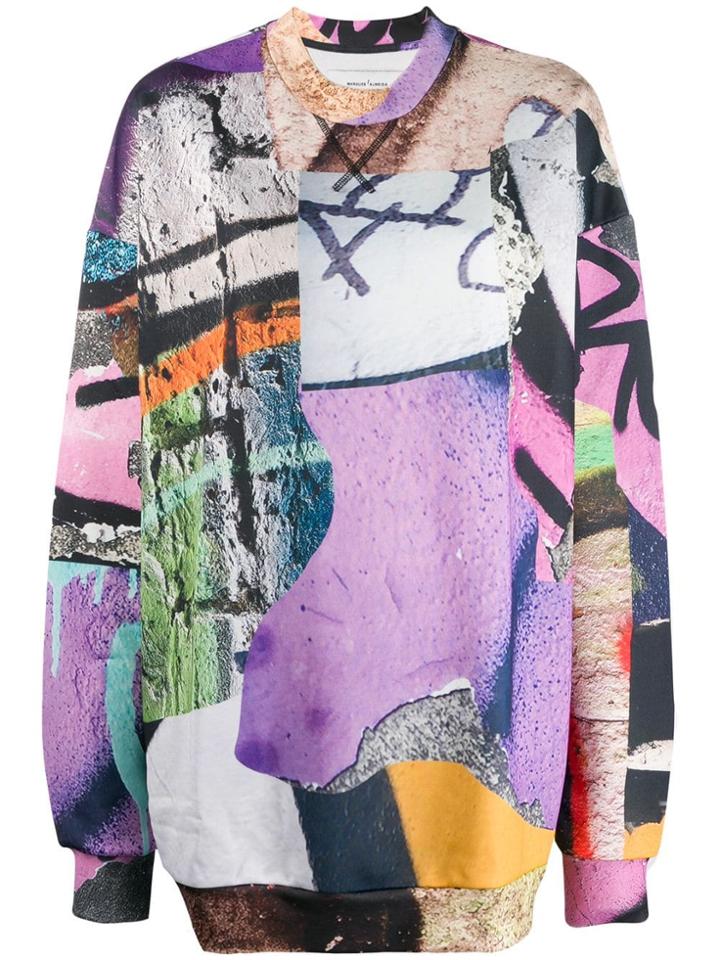 Marques'almeida Graffiti Oversized Sweatshirt - Purple
