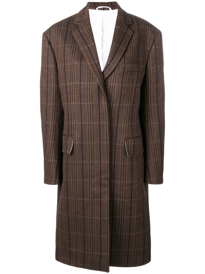 Calvin Klein 205w39nyc Oversized Tweed Coat - Brown