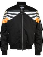 Givenchy Patch-detail Bomber Jacket, Men's, Size: Large, Black, Nylon/cotton