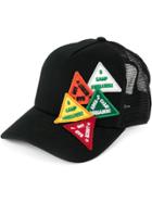 Dsquared2 Badge Embroidered Baseball Cap - Black