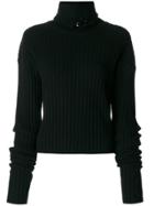 Aviù Embellished Turtle Neck Sweater - Black
