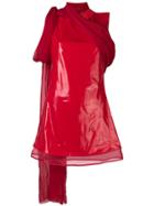 Brognano Vinyl Wrap-around Dress - Red