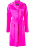 Rochas Belted Trench Coat - Pink