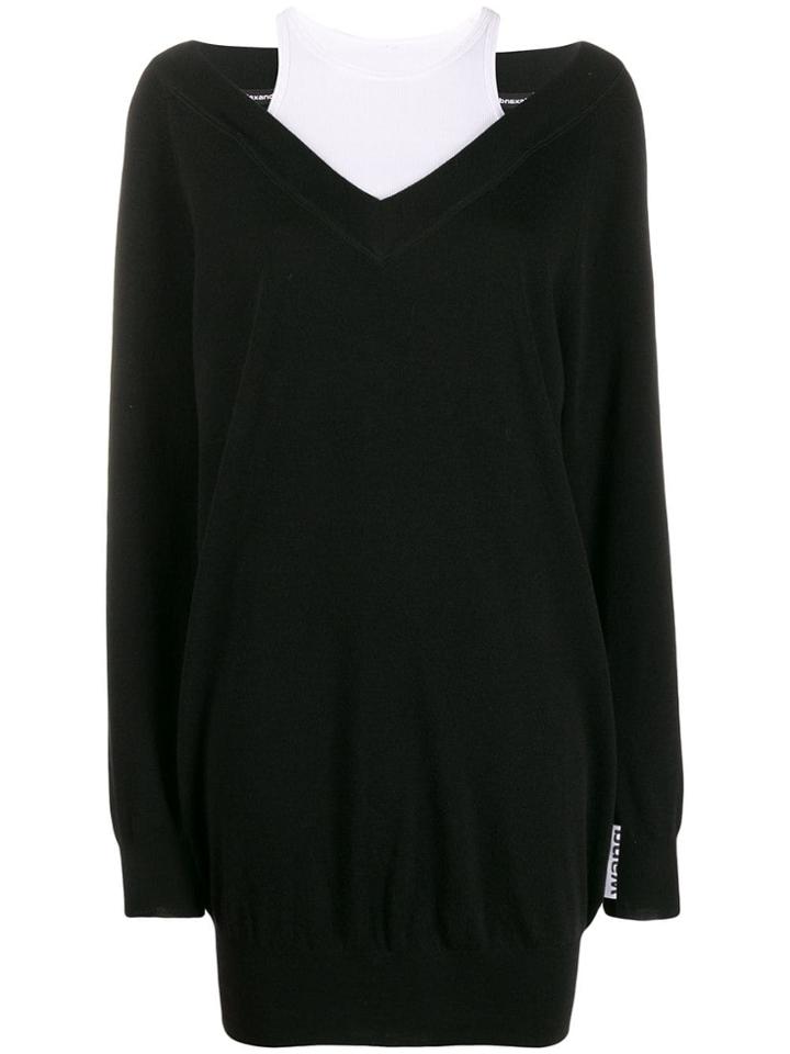 T By Alexander Wang Layered Sweater Dress - Black