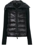 Moncler Grenoble Fabric Sleeve Padded Coat - Black