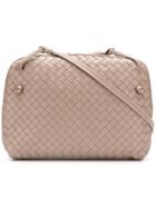 Bottega Veneta Intrecciato Shoulder Bag - Brown