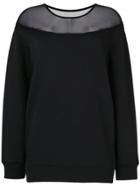 Mm6 Maison Margiela Mesh Detail Sweater - Black